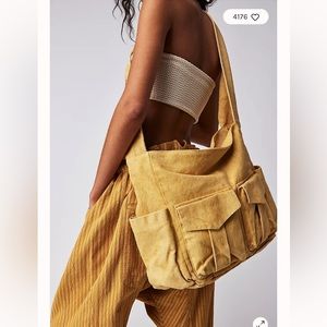 NWOT Free People Hive Carryall Canvas Bag